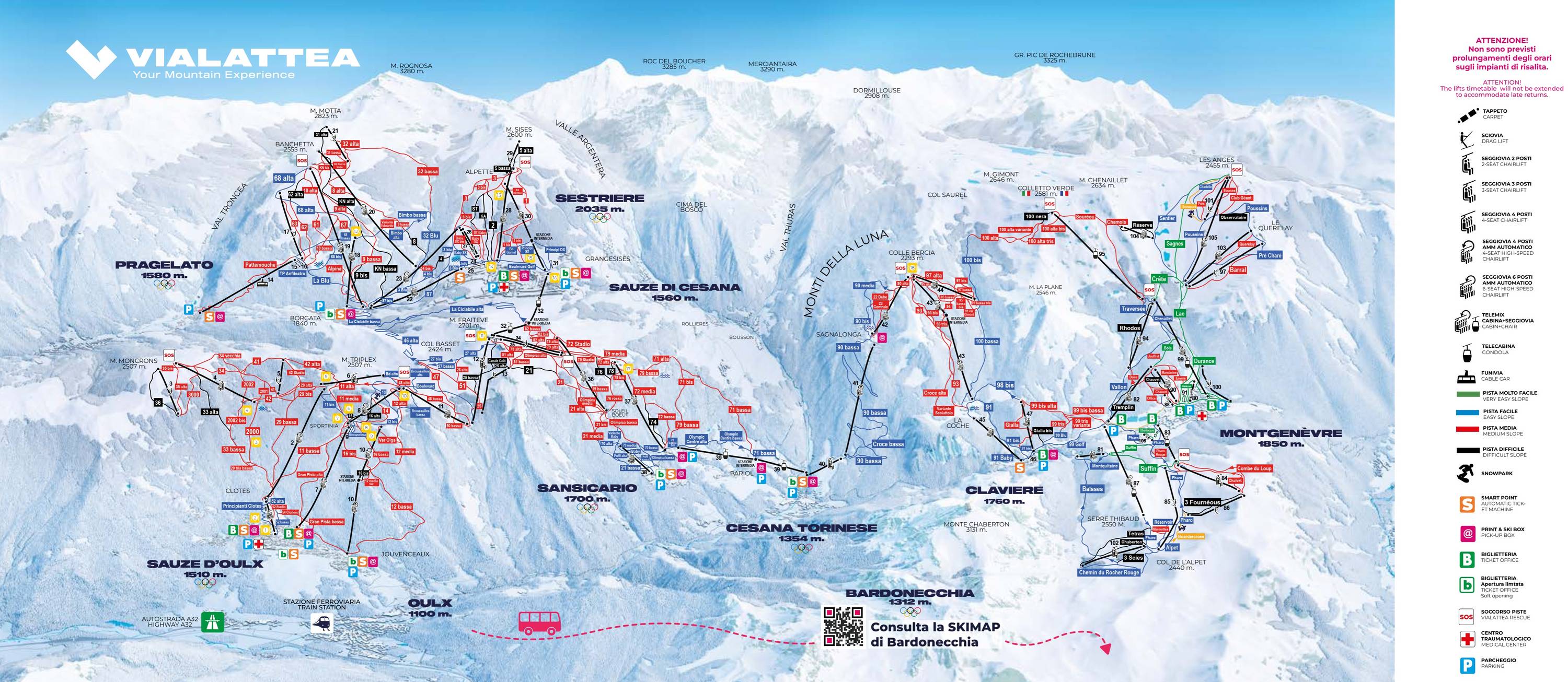 Pistkarta Pistkarta, Sestriere