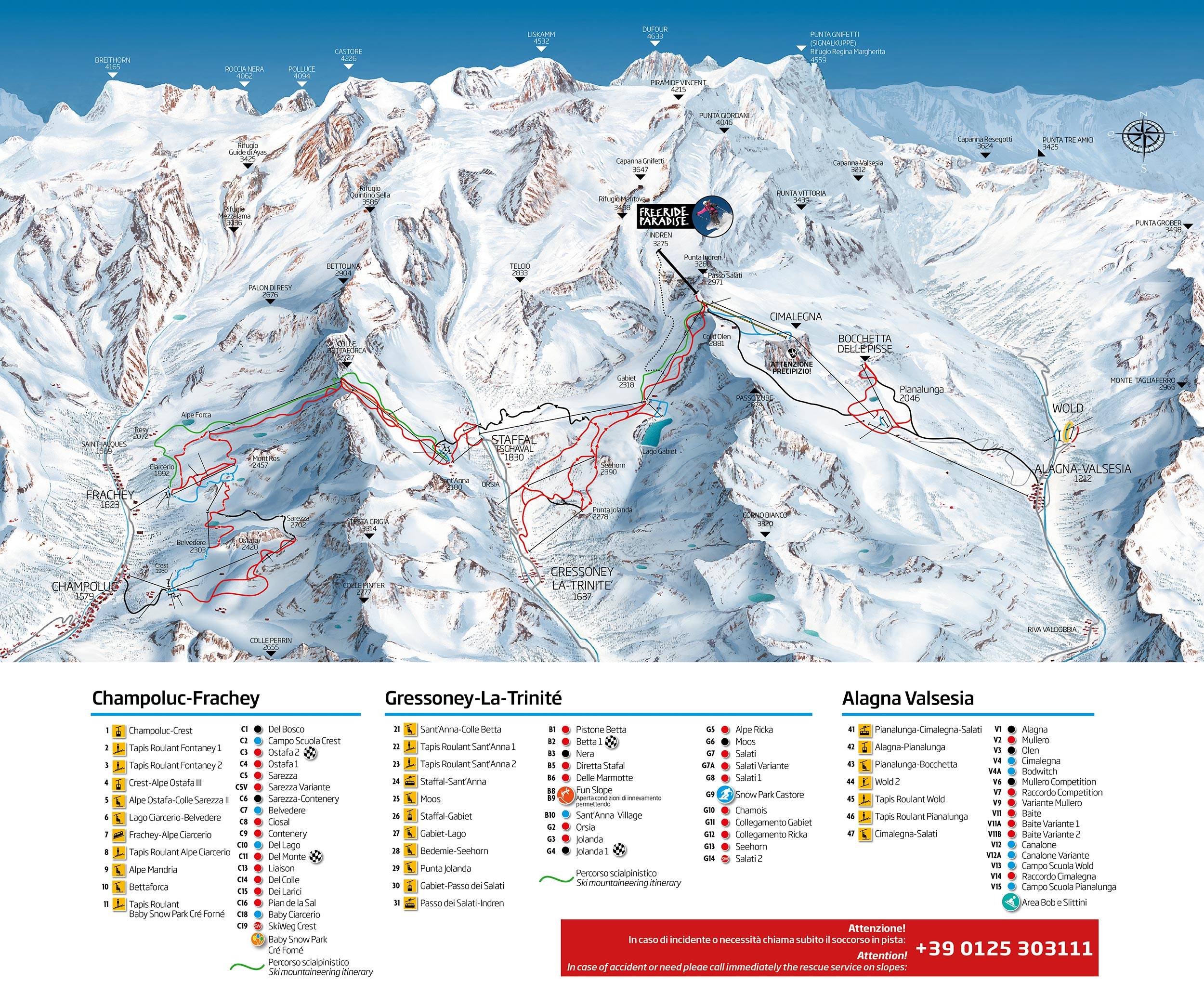 Pistkarta Pistkarta, Alagna Valsesia